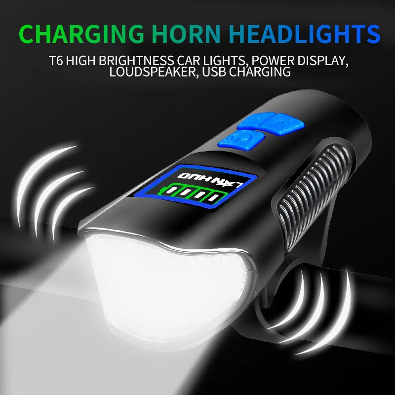 

Bike Bicycle Light Computer Front Horn Rechargeable Flashlight Head Cycling Lights Handlebar Lamp Usb Charge Led Lamp Warning