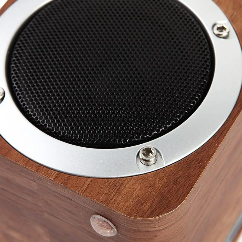 Деревянный беспроводной Bluetooth динамик белый дуб черный орех портативный FM радио