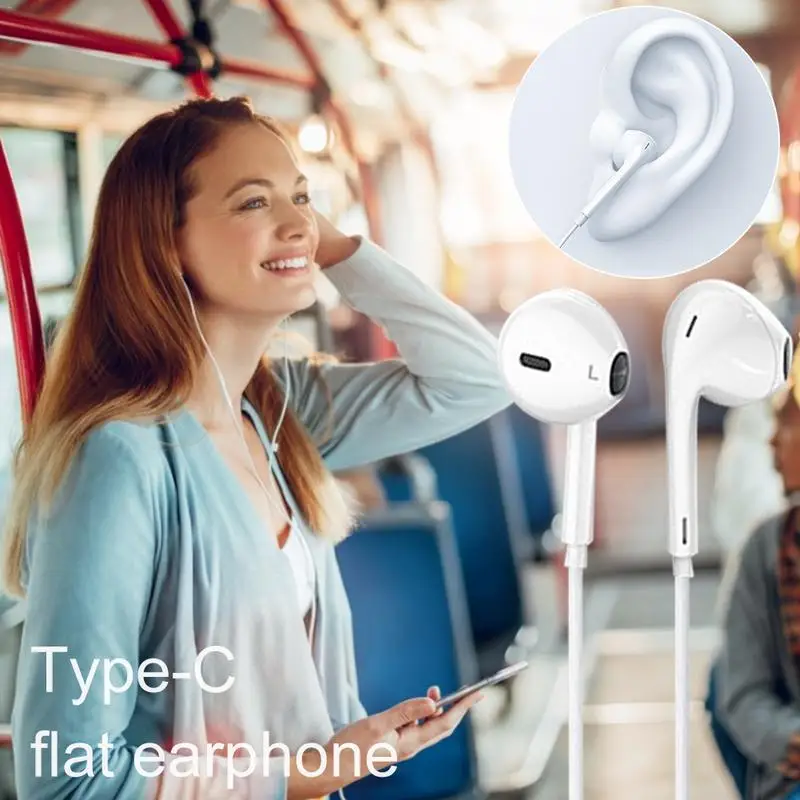 Type-C Интерфейс наушников проводное управление высокой четкости тяжелый бас
