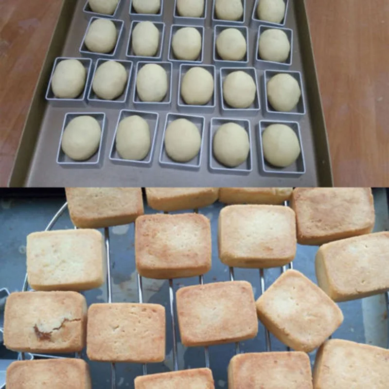 10 шт. прямоугольник из нержавеющей стали торт пирог печенья резак хлеб плесень