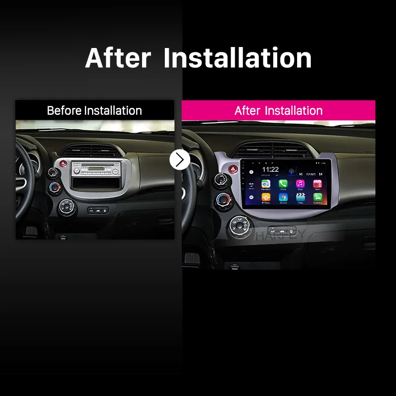 Автомагнитола Harfey 2Din сенсорный экран 10 1 дюйма Android 0 GPS стереозвук для Honda Fit