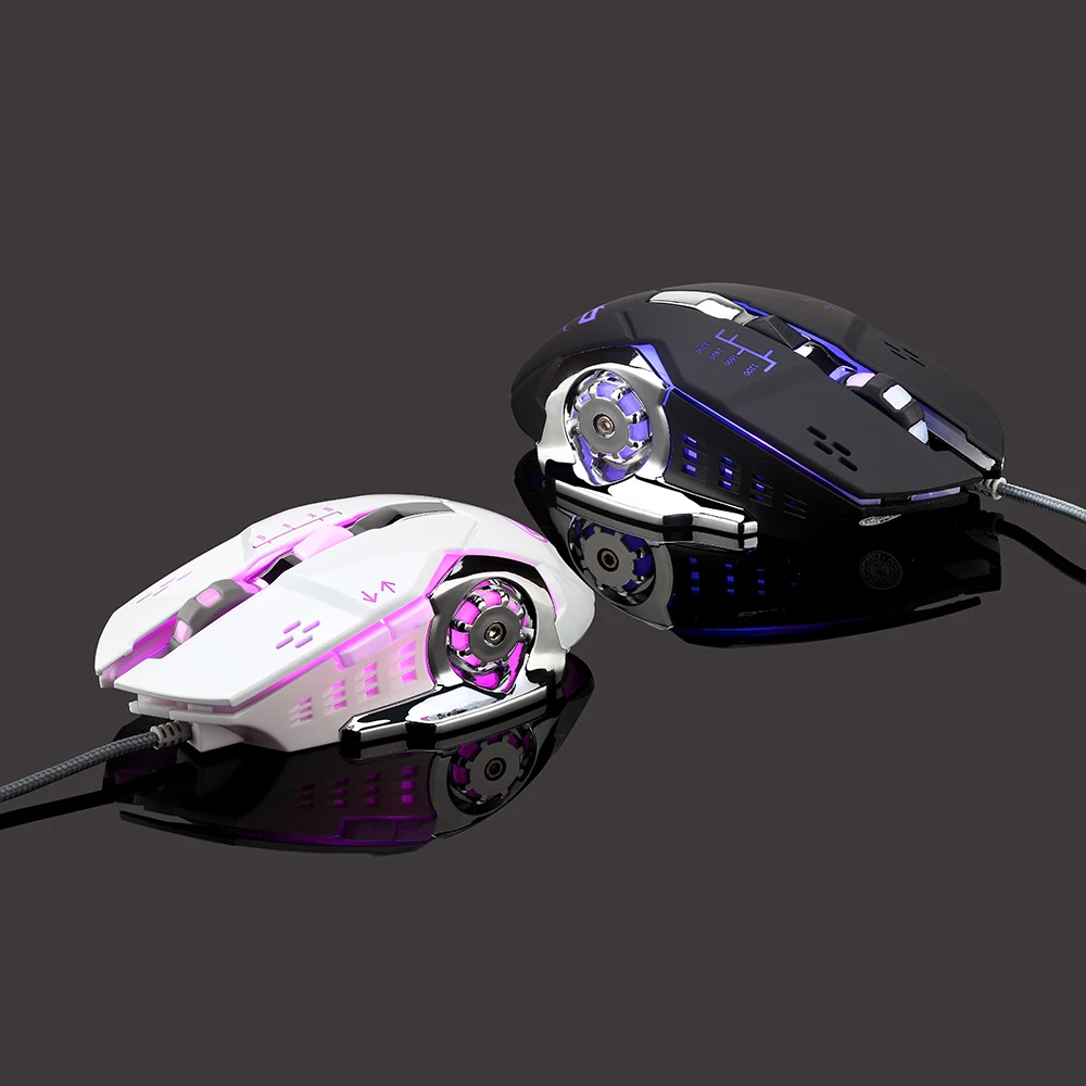 Warwolf Q8 Проводная игровая клавиатура Мышь Регулируемый Точек на дюйм Красочный