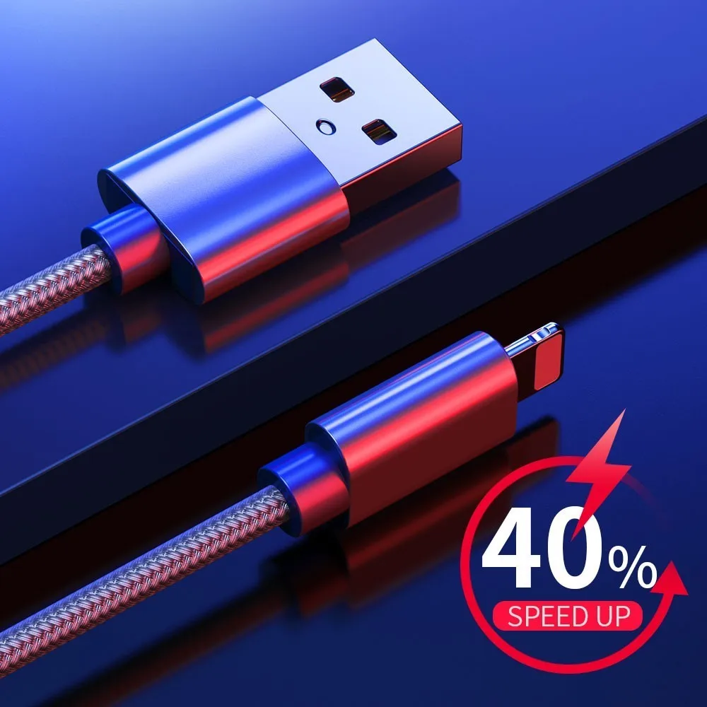Rock USB кабель для Iphone 6 s/6/7 нейлоновая оплетка быстрой зарядки данных Sycn шнур кабеля