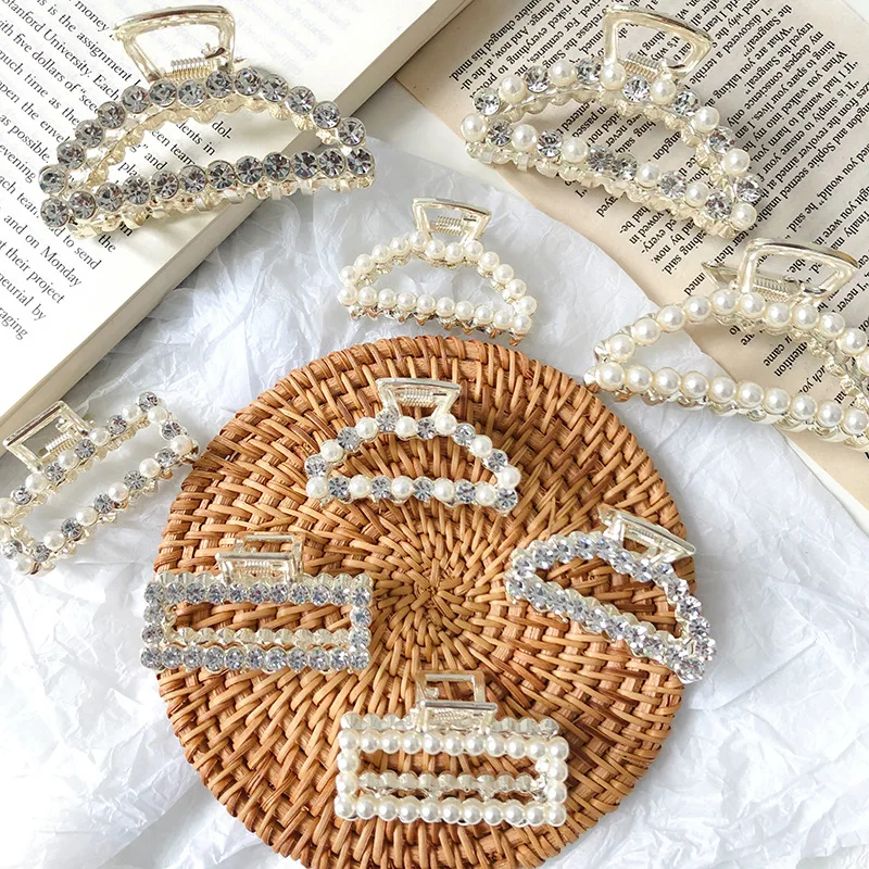 Украшения для волос из всех сплавов искусственный жемчуг Когти стразы заколки