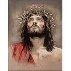 Настенная картина квадратные картины алмазами с Иисусом Христа, картина с рисунком из страз, рукоделие, декоративные наклейки