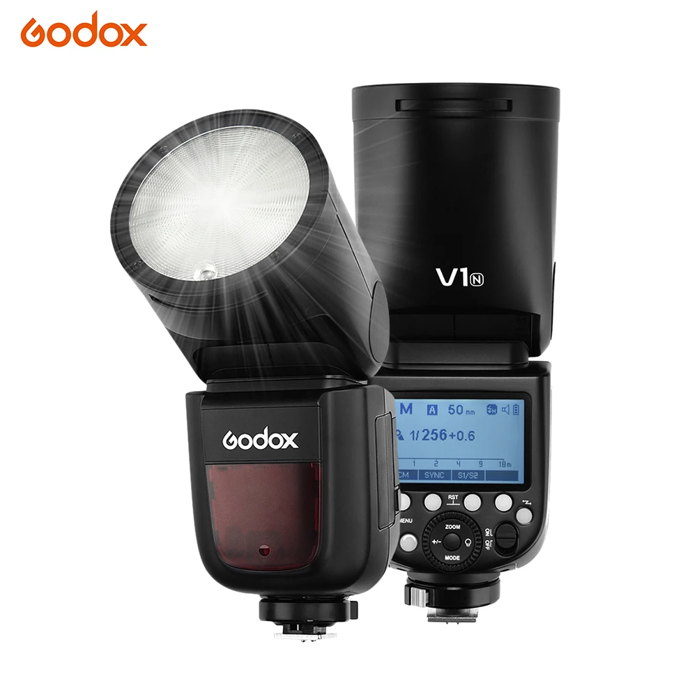 Godox V1N вспышка для камеры Speedlite Беспроводная 2 4G Nikon D5300 D750 D850 D7100 Z7 камера свадебной