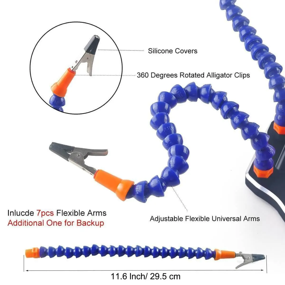 Flexible Helping Hands Soldering Third Hand Station Tool( Non-Slip Aluminum Base Built In Trays Heat Resistant Cover | Инструменты