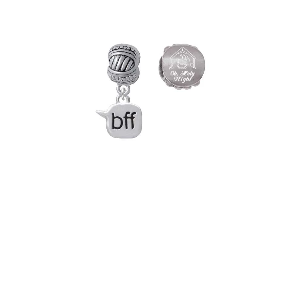 Silvertone текстовый чат-bff-лучшие друзья навсегда-Come Let us Adore Him Charm Beads (набор из 2) |