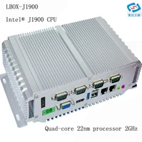 fanless mini pc 4gb ram 64gb ssd intel celeron j1900 cpu industrial computer support wifi dual lan rs232 12v barebone system