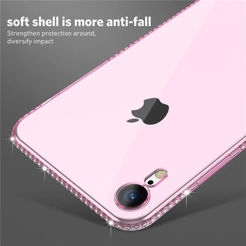 USLION Case For iPhone X 6 7 8 Plus TPU Phone XS Max XR 5S 5 SE Clear Soft Silicone Transparent Fitted Cases |