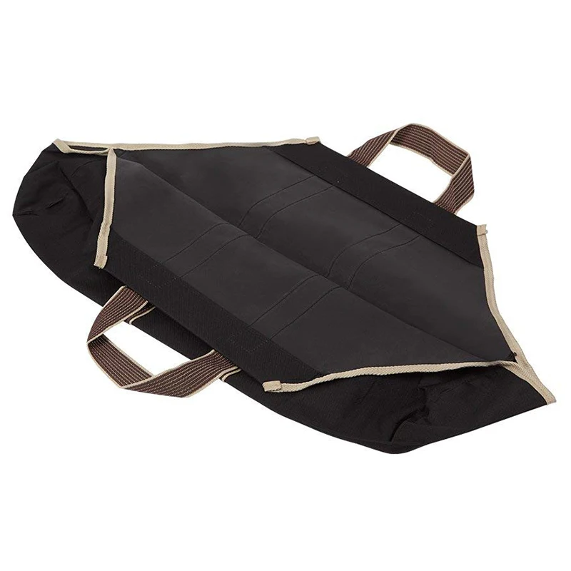 

LGFM-Canvas Tote Bag Carrier Indoor Fireplace Firewood Totes Holders Round Woodpile Rack Fire Wood Carriers Carrying for Outdo