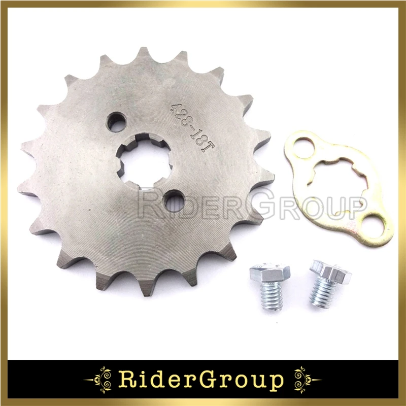 Зубчатая Звездочка 428 17 мм 18 зубчатая для 50cc 70cc 90cc 110cc 125cc 140cc 150cc 160cc Dirt Pit Bike ATV Lifan YX