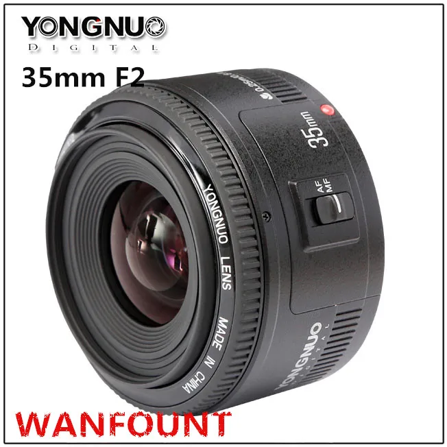 Фотообъектив 35 мм YONGNUO YN широкоугольный объектив для фотокамеры AF/MF Nikon/Canon