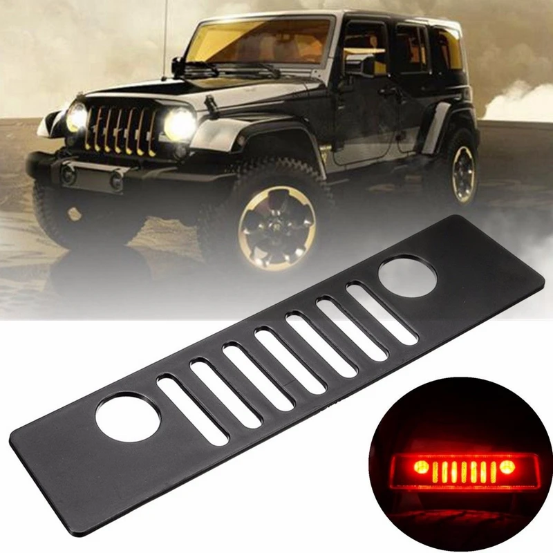 Black 3rd Brake Rear Light Grille Cover Trim For Jee-p Wrangler JK 2007-2018 | Автомобили и мотоциклы