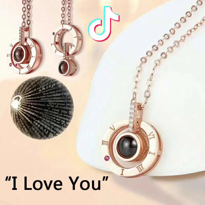 Ожерелье с подвеской I Love You на 100 языках|Подвески| |