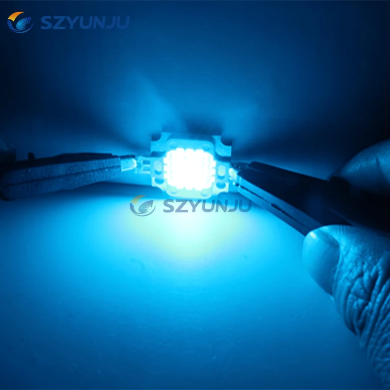 Светодиодный фонарик высокой мощности Cyan 490nm Ice lamb 480nm Chip 3W 5W 10W 20W 30W 50W 100W 490 nm Blue DIY COB