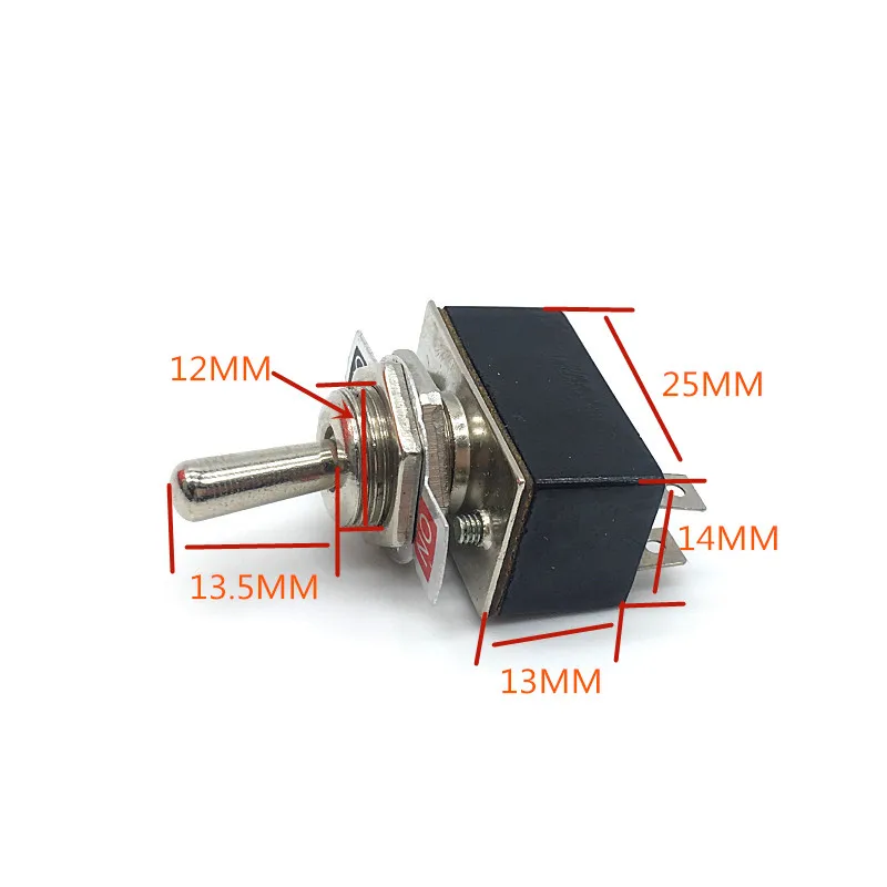 2 шт. 12 мм контактный тумблер вкл. ВЫКЛ. 2A 250VAC/4A 125VAC рокерный
