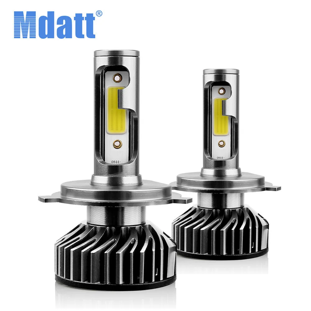 Mdatt Супер Яркий H7 H4 LED H11 Автомобильный свет CAN шина COB фара лампа 100 Вт 10000LM H1 9005 9006 H8