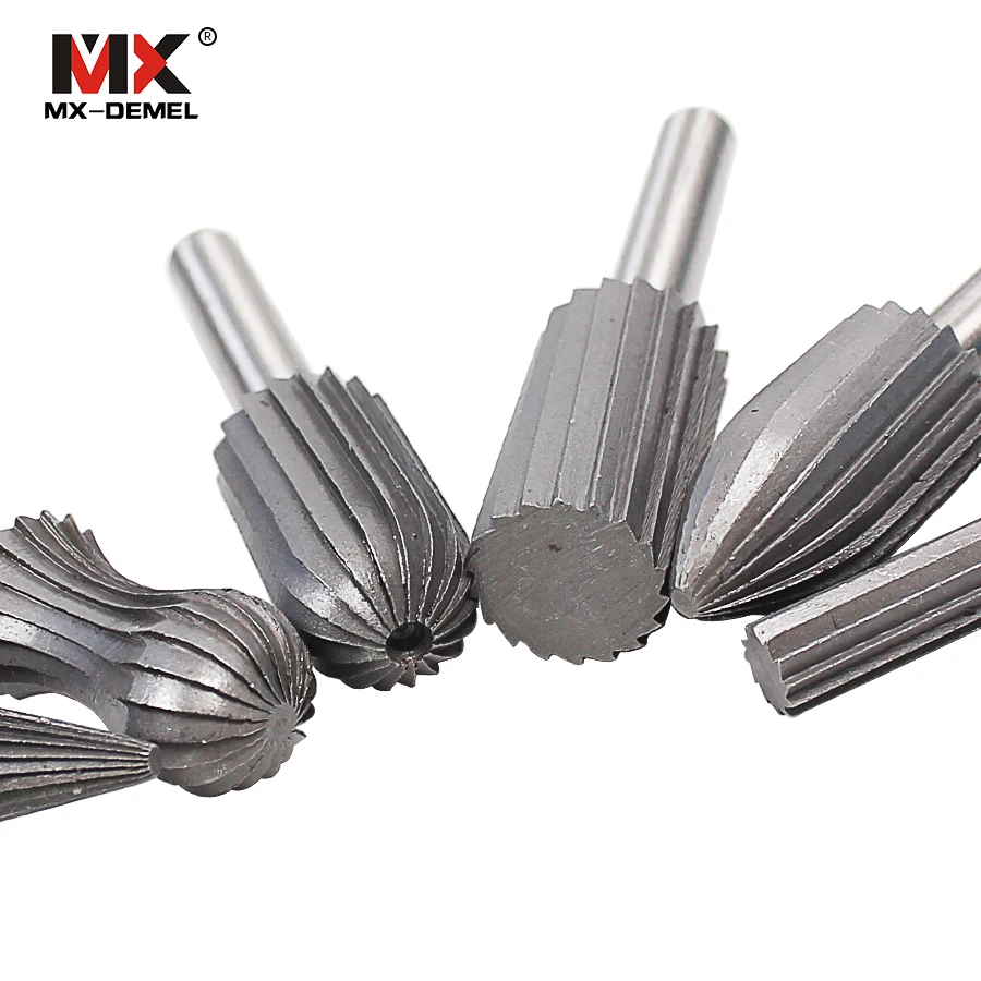 6pcs Carbide Cutter Rotary Burr Set CNC Engraving Bit File Bur Grinding Shank 6mm 1/4" For Tools | Инструменты