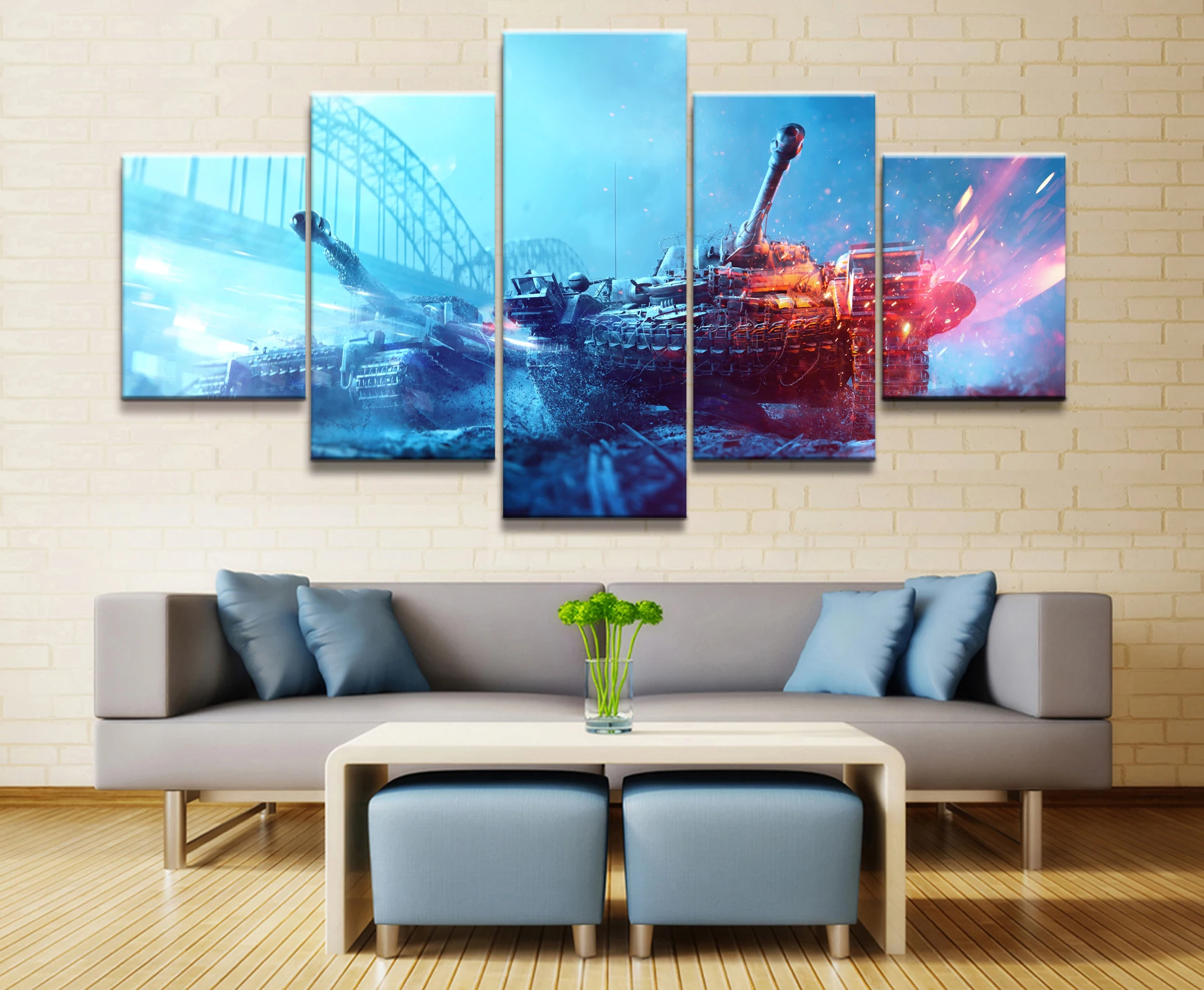 5 шт. Картина на холсте с изображением игры поле боя | Дом и сад