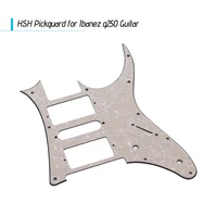 hsh electric guitar pickguard pvc pick guard scratch for ibanez g250 guitar replacement yellow pearl 3 ply