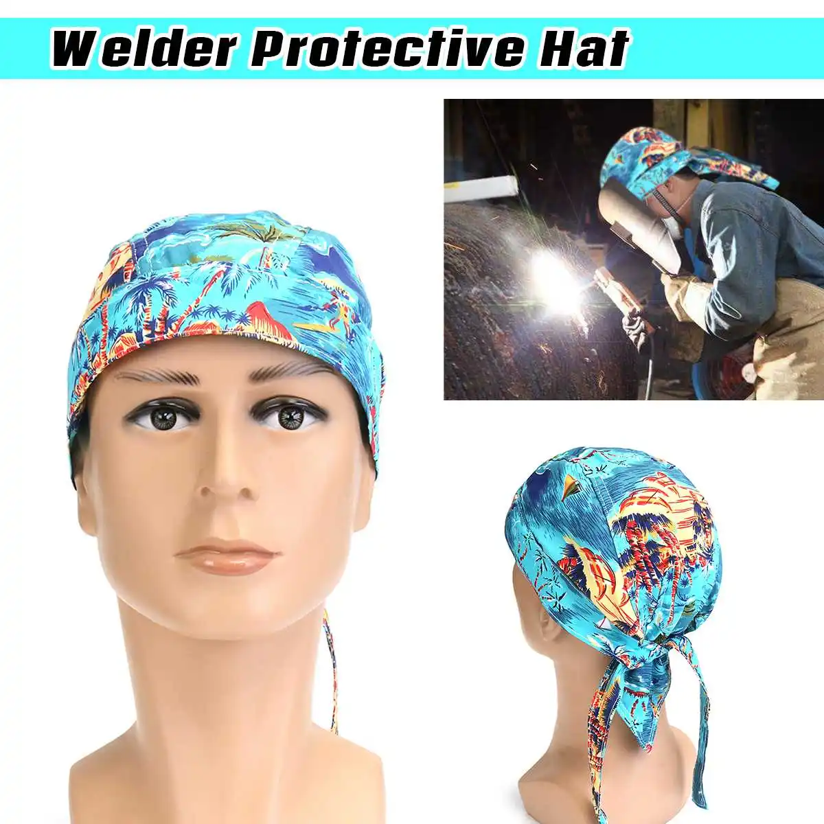 FORGELO сварочный защитный головной убор шапка шарф огнестойкий хлопок пот удобный