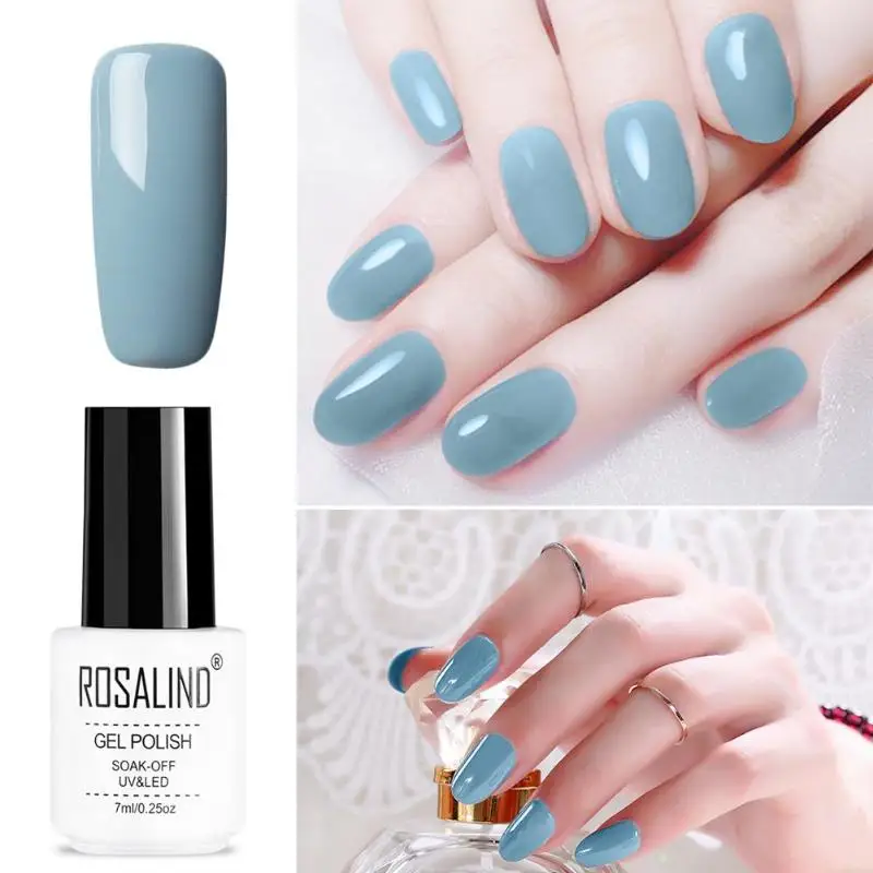 Гель лак ROSALIND для ногтей УФ карамельного цвета Перманентный маникюра Праймер