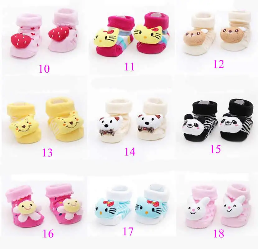 1 Pair Kawaii Cotton Baby Socks Rubber Anti Slip Floor Cartoon Kids Toddlers Autumn Spring Fashion Animal Newborn Cute Patterns |