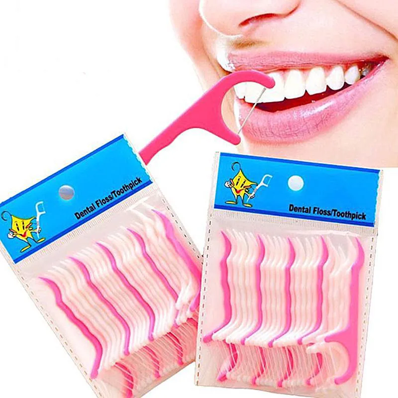 Rakado 25 шт. зубная нить Flosser выбирает зубы Зубочистки чистка зубов оральный пищевой