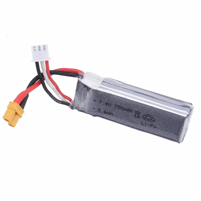 2 шт. 7 4 в 750 мАч 35C 2S Lipo батарея XT30U вилка для XK K130 вертолет RC Дрон Квадрокоптер