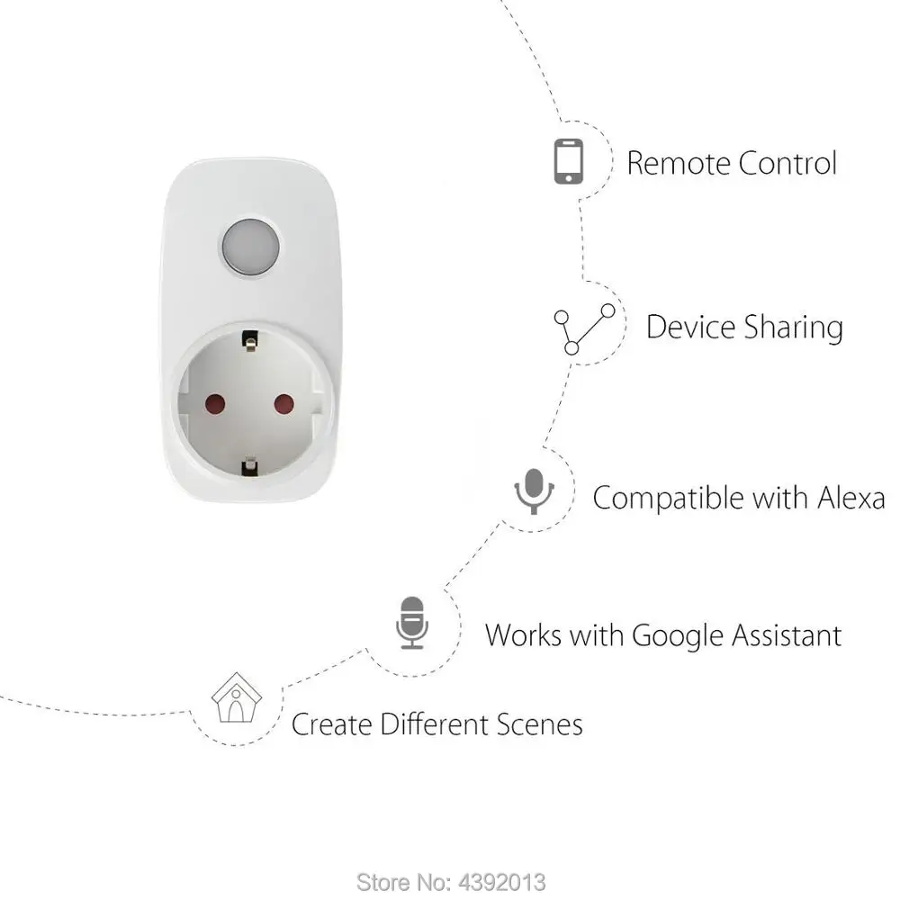 Wi-Fi Smart Timer Plug 2 Packs Mini Domotic BroadLink Wireless Socket Outlet Home Automation Compatible with Alexa Google home |