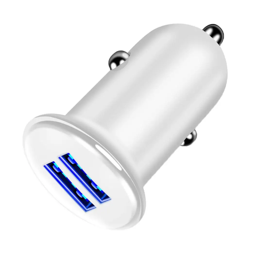 5 V 3A Mini Dual 2 порта USB Автомобильное зарядное устройство адаптер для белого черного