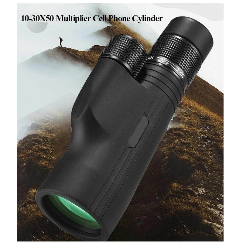 Free focusing BAK4 prism 50mm large caliber Bird watching 10-30X50 FMC coating Outdoor telescope HD high-power Zoom | Инструменты