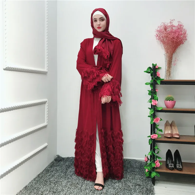 Мусульманское бархатное Макси платье Nida кардиган длинное кимоно Jubah ОАЭ Рамадан