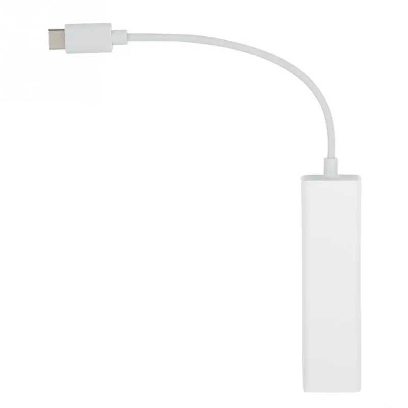 USB 2 0 концентратор типа C к RJ45 Ethernet Gigabit LAN 3 порта адаптер Белый|USB-хабы| |