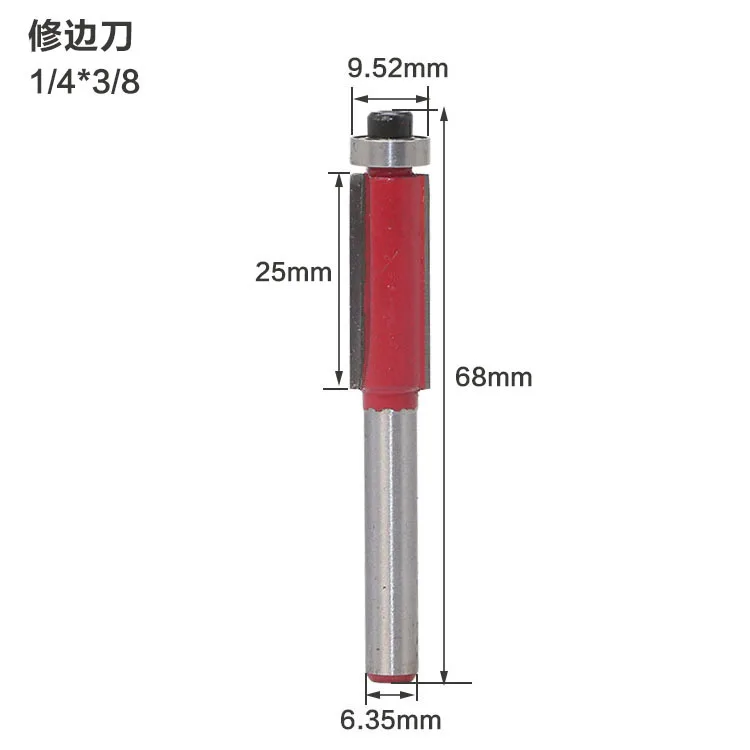 Хвостовик Концевая Пазовая фреза с подшипником для дерева шаблон узор бит Dremel