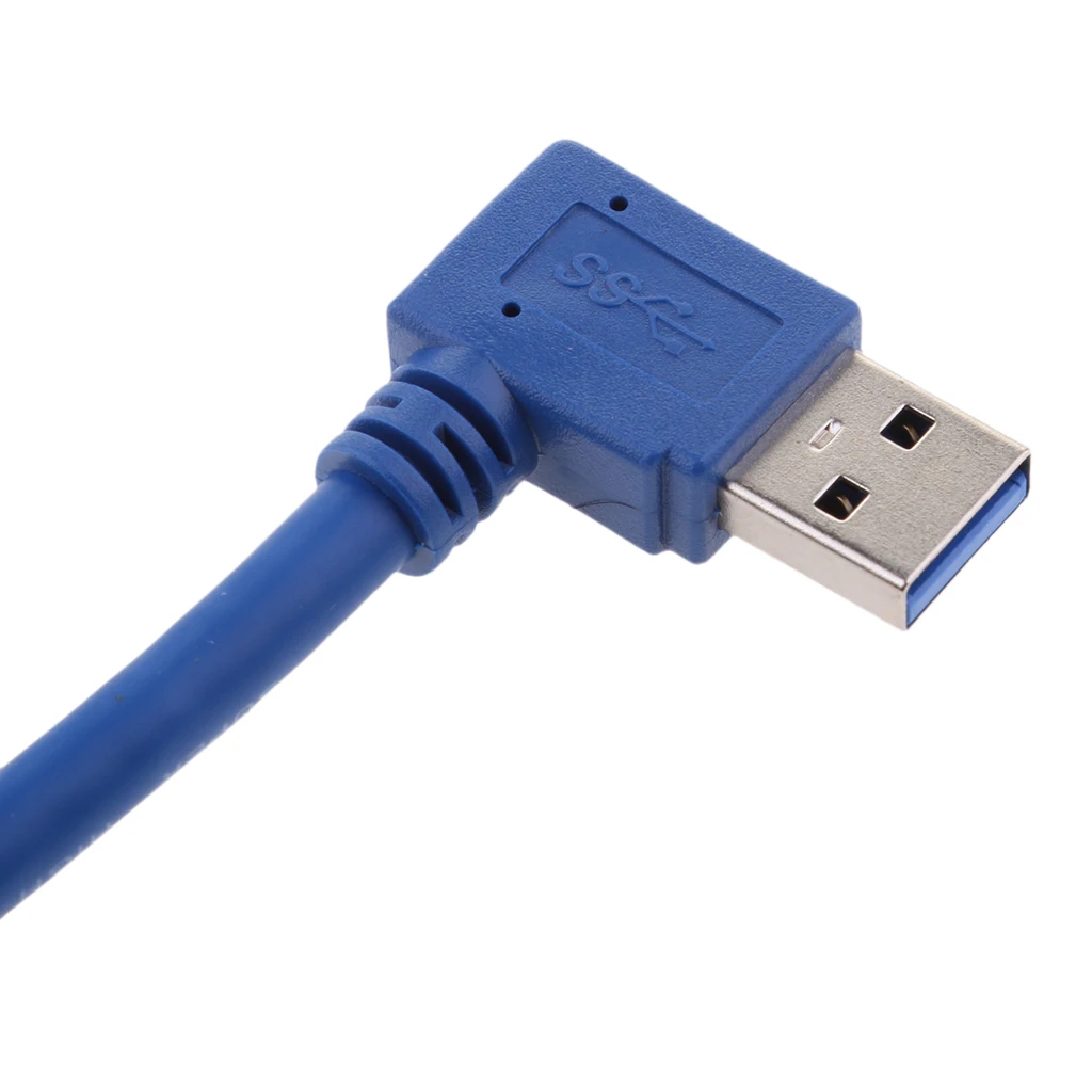 Короткий Суперскоростной Удлинительный Кабель USB 3 0 штекер-гнездо прямоугольный