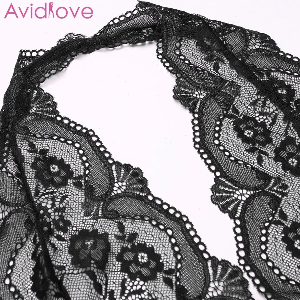 Женское кружевное нижнее белье Avidlove Эротический пеньюар с открытой спиной и