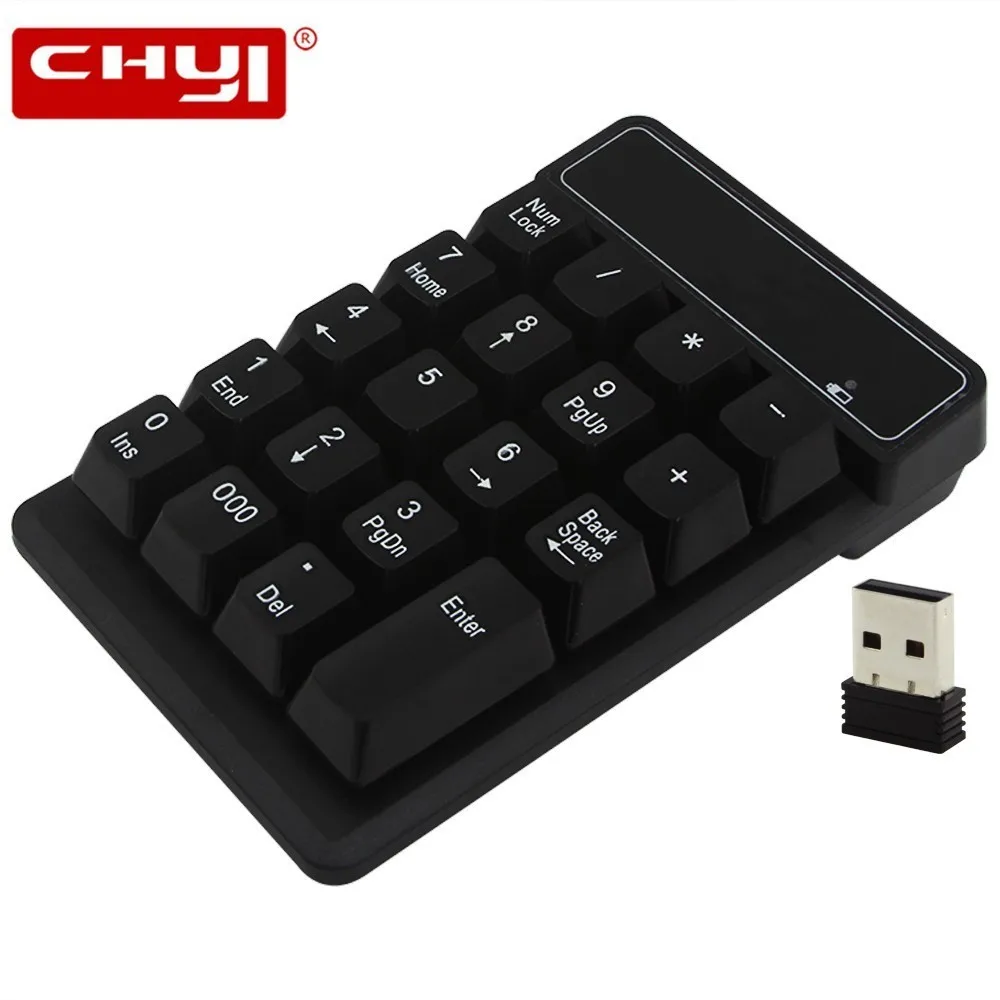 CHYI 2 4 GHz мини USB беспроводная цифровая клавиатура 19 клавиш номер Pad нумпад приемник