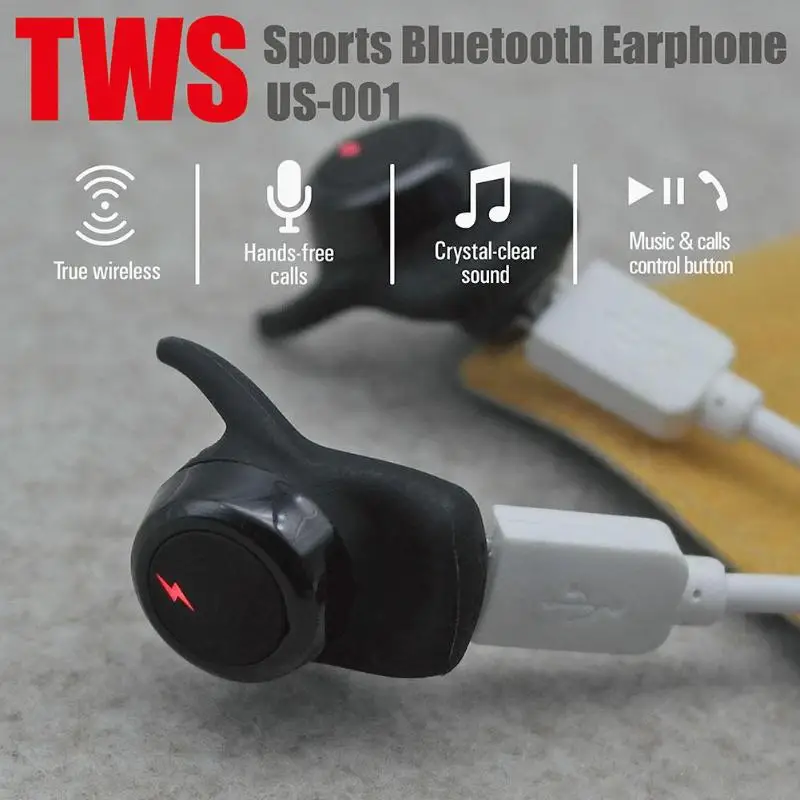 US001 Mini TWS беспроводной Bluetooth 4 2 наушники капельки со стерео гарнитурой с