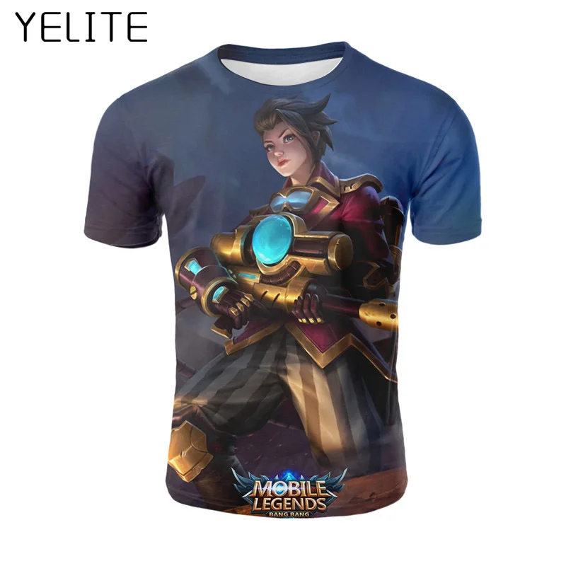 YELITE новинка 2019 хит игра мобильная легенда 3D принт горячая печать футболка
