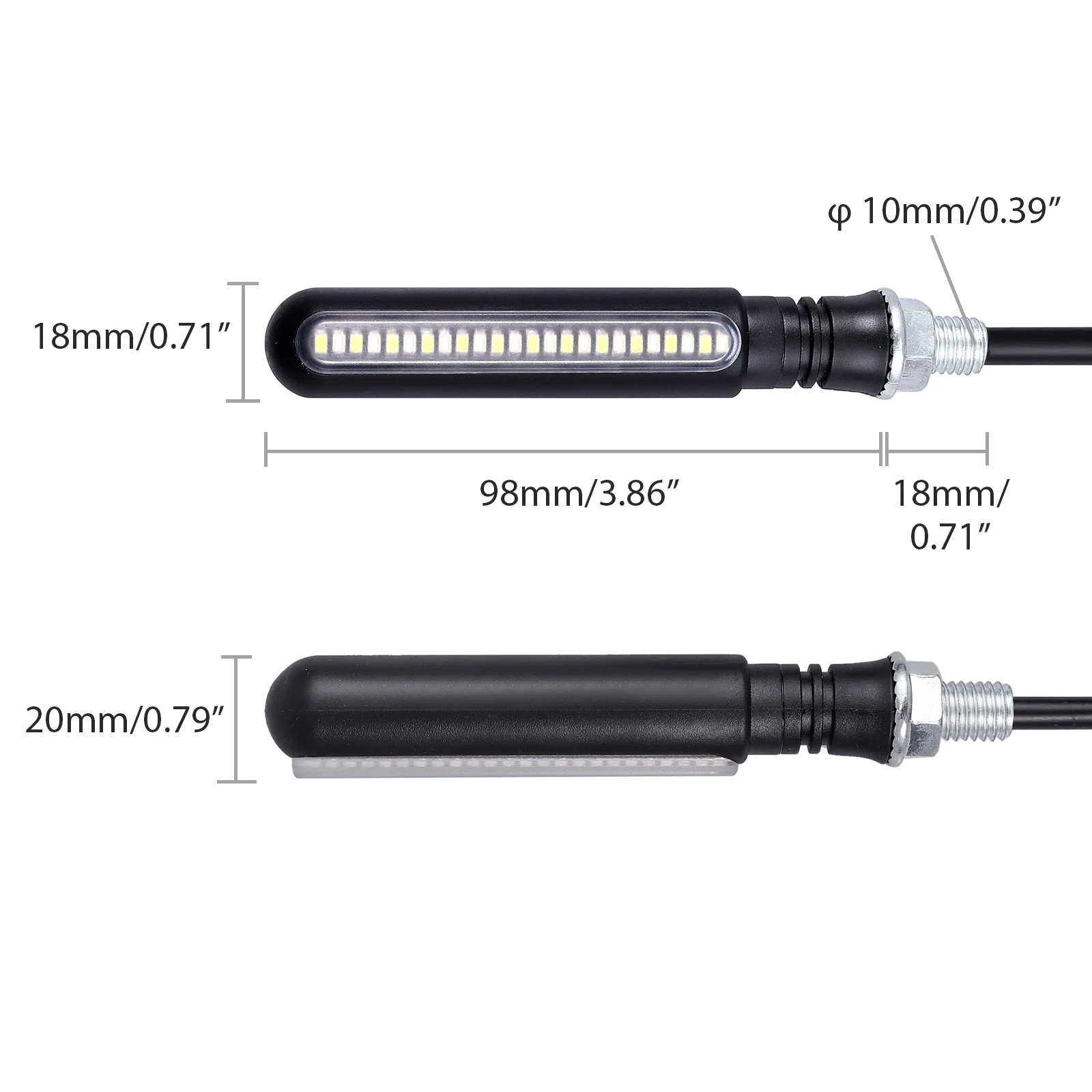 Neoteck 24LED водонепроницаемый красный желтый индикатор поворота для мотоцикла 4 шт.