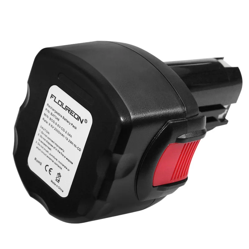Floureon 9 6 V 2000 mAh Ni CD Замена Перезаряжаемые Батарея для 2 607 335 524 529 540 BOSCH PSR