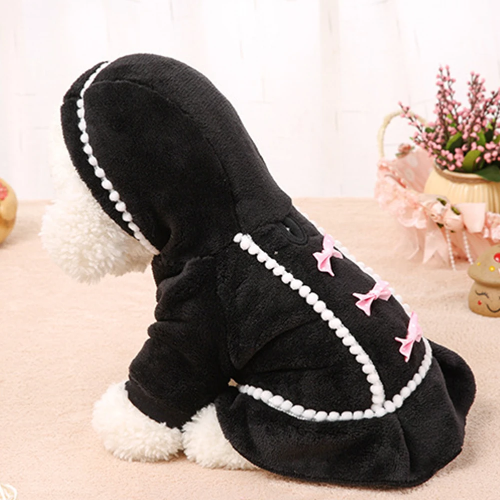 Милое милое платье принцессы одежда для домашних животных с капюшоном бантиком