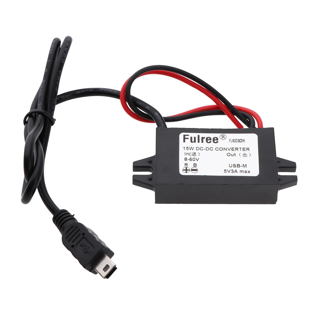 8 60 в до 5 В 3 А мини USB DC понижающий преобразователь напряжения автомобильный