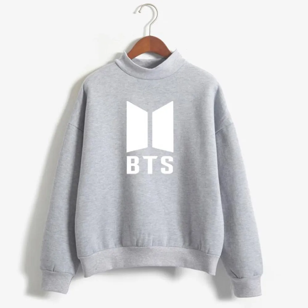 Большие размеры толстовки с принтом 2018 Мода BTS Толстовка для женщин Женские кофты