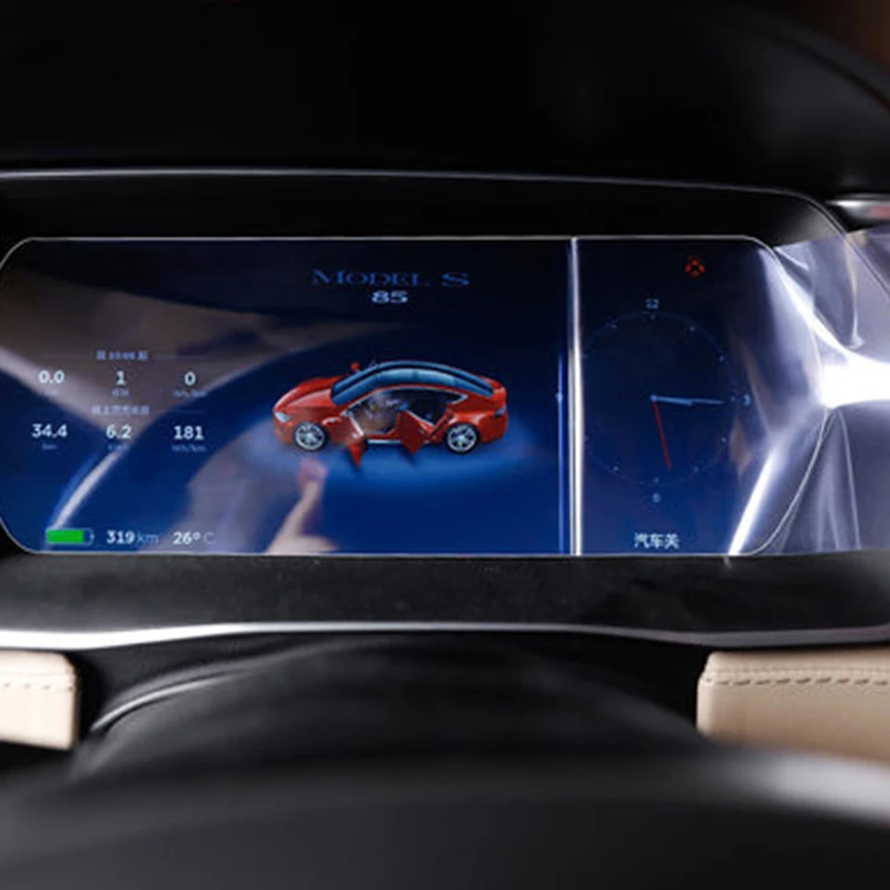 Закаленная пленка для приборной панели автомобиля Tesla Model S X 2014 2018|Лепнина