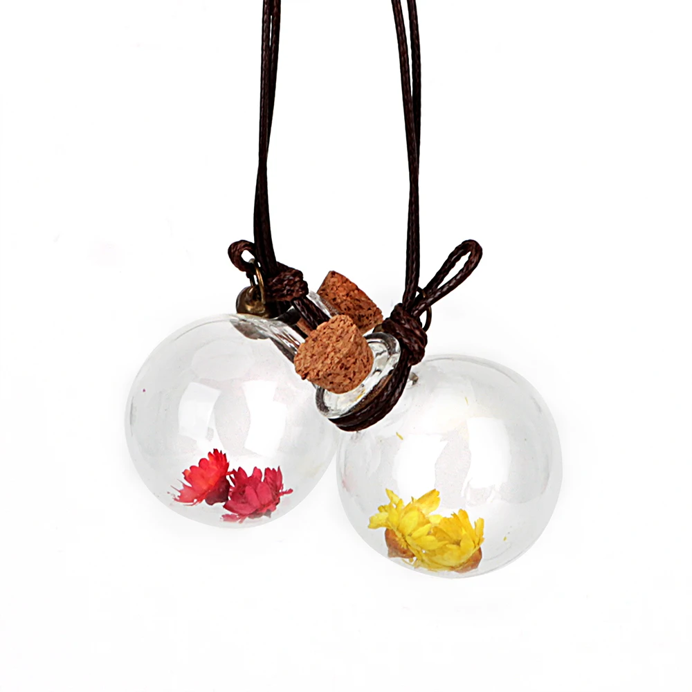 Essential Oil Car Air Freshener Pendant, Empty Glass Bottle for Hanging Aromatherapy in Automobiles image 3
