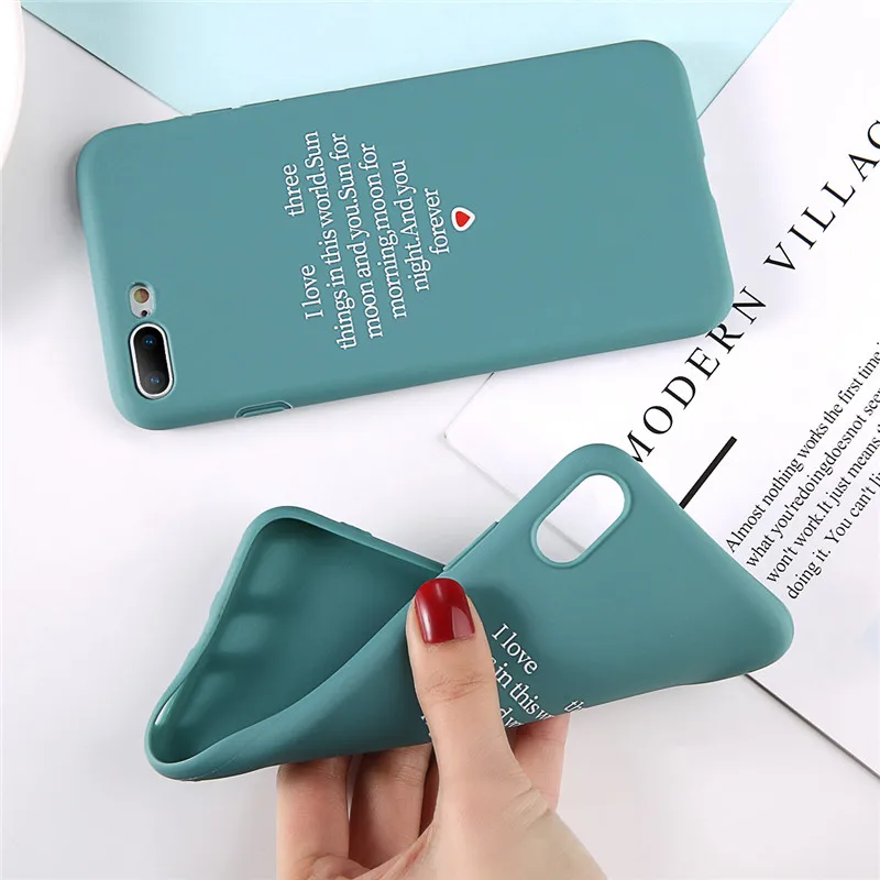 Lovebay прекрасный мультфильм письмо чехол для iPhone X 6 S 7 8 Plus XR XS MAX Модный мягкий