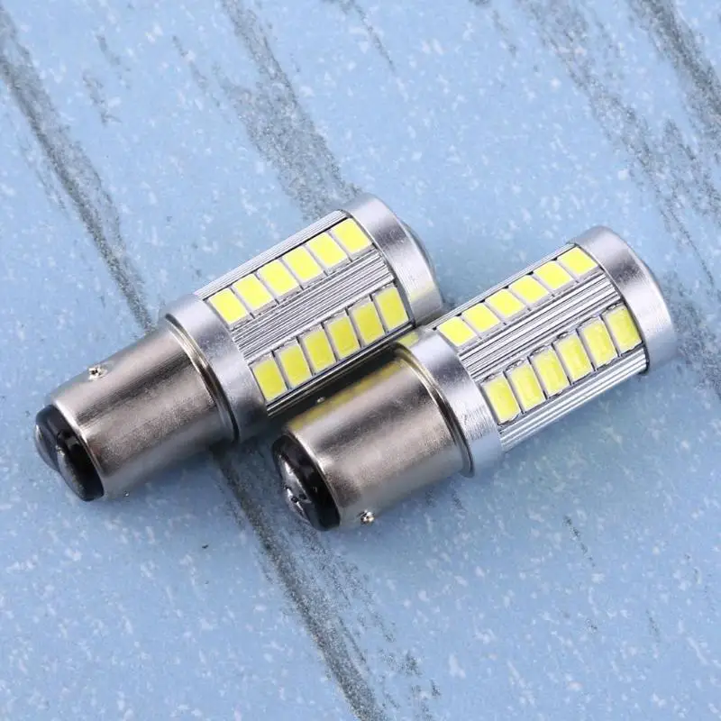 2 шт. Автомобильный светодиодный тормозной светильник лампа S25 BAY15D 1157 33SMD 5630/5730 DRL